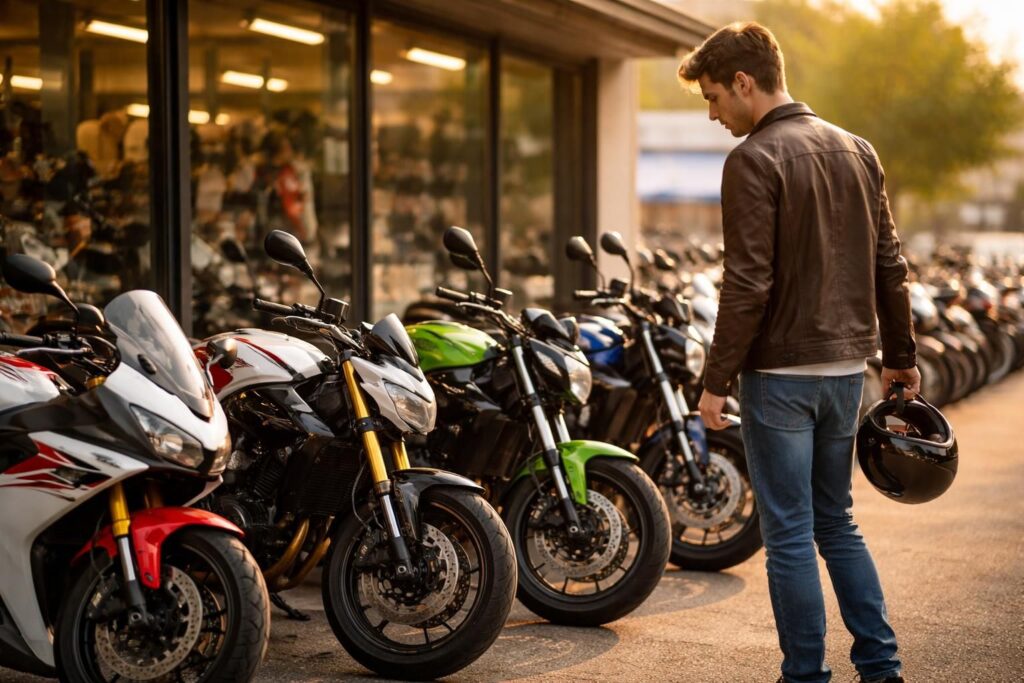 découvrez nos conseils pour bien choisir votre première moto d’occasion, alliant sécurité, budget et plaisir de conduite.