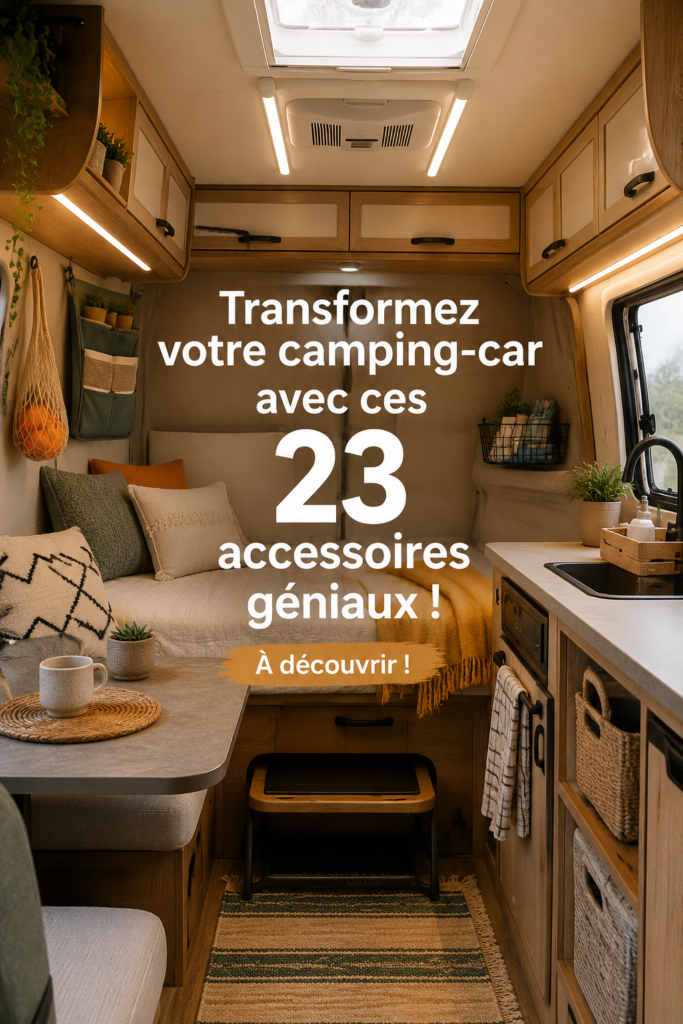 Accessoires pratiques pour transformer votre van en un espace confortable et fonctionnel.
