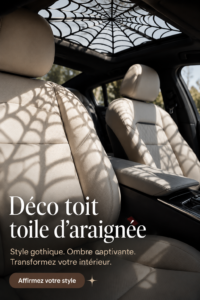 Autocollant gothique sur le toit d'une voiture avec effet ombre