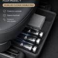 Boîte de rangement élégante et pratique sous le siège d'un Model Y