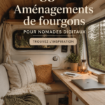Van aménagé pour nomades digitaux avec un espace de travail confortable