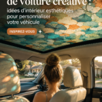Déco intérieure de voiture moderne et personnalisée avec des éléments créatifs.