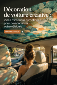 Déco intérieure de voiture moderne et personnalisée avec des éléments créatifs.