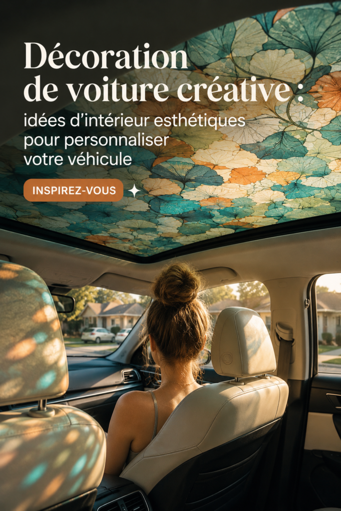 Déco intérieure de voiture moderne et personnalisée avec des éléments créatifs.