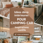 Intérieur chaleureux et décoré d'un campervan personnalisé.