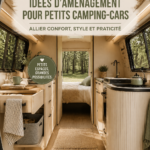 Intérieur chaleureux d'un camping-car décoré avec goût et fonctionnalité