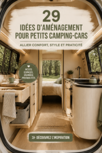 Intérieur chaleureux d'un camping-car décoré avec goût et fonctionnalité