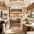 Un intérieur chaleureux d'un RV décoré, illustrant un espace accueillant