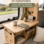 Van aménagé dans un style scandinave chaleureux et naturel