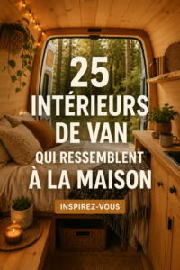 Un intérieur de van cosy avec des touches déco chaleureuses