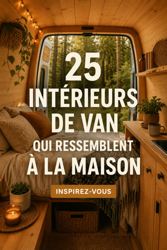 Un intérieur de van cosy avec des touches déco chaleureuses
