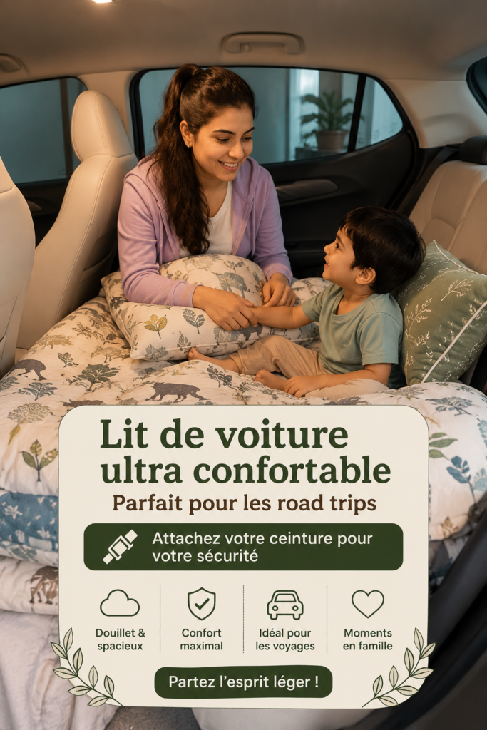 Une voiture avec un aménagement intérieur confortable pour un road trip
