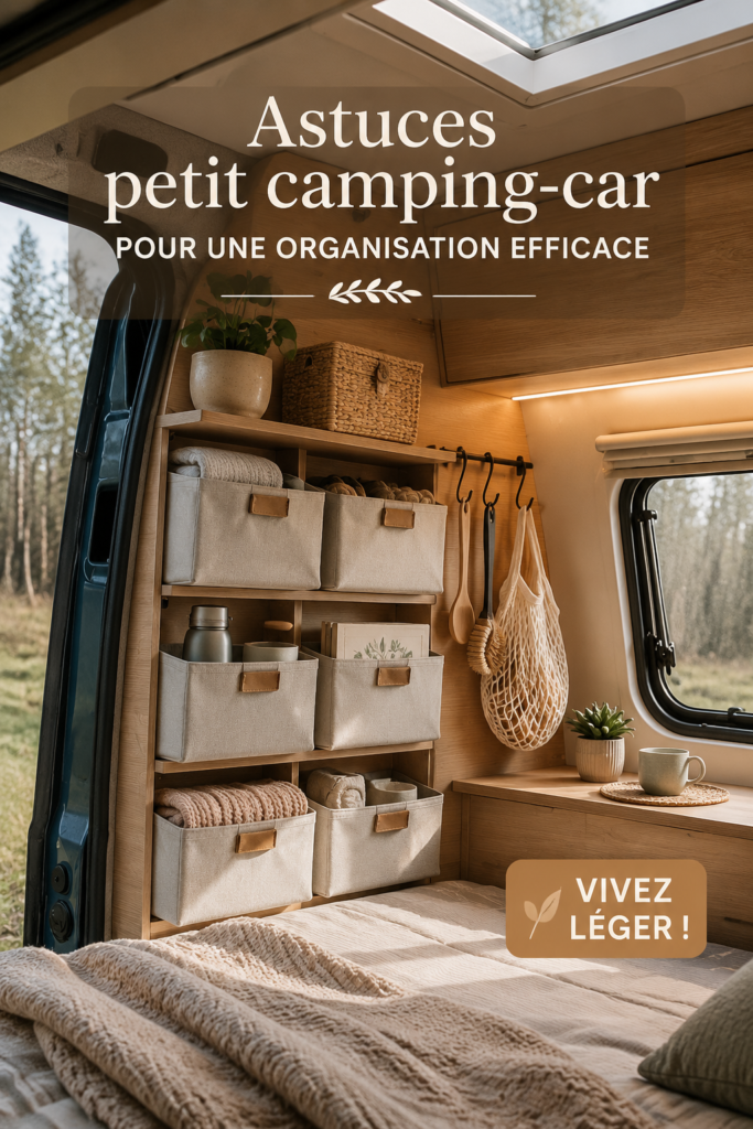 Camping-car bien organisé avec des rangements pratiques