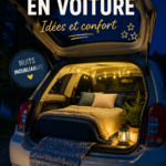 Nissan Micra stationnée dans un cadre naturel pour le camping