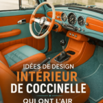 Intérieur élégant d'une Volkswagen Beetle avec des accessoires modernes.