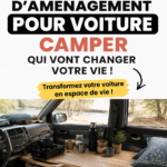 Un kit d'aménagement de voiture pour camper sur la route, inclus des équipements pratiques pour voyager confortablement.