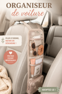 Organisateur de voiture coloré et pratique pour un intérieur de véhicule soigné